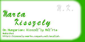 marta kisszely business card